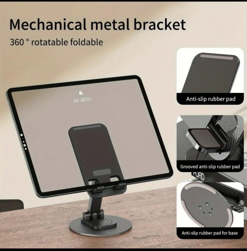 Tablet Mobile Phone Stand 360° Rotating Foldable For iPad Pad Desk Holder Bracket Cellphone Huawei Xiaomi Universal